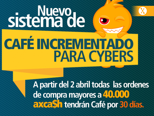 Nuevo Sistema de Café incrementado para cybers.